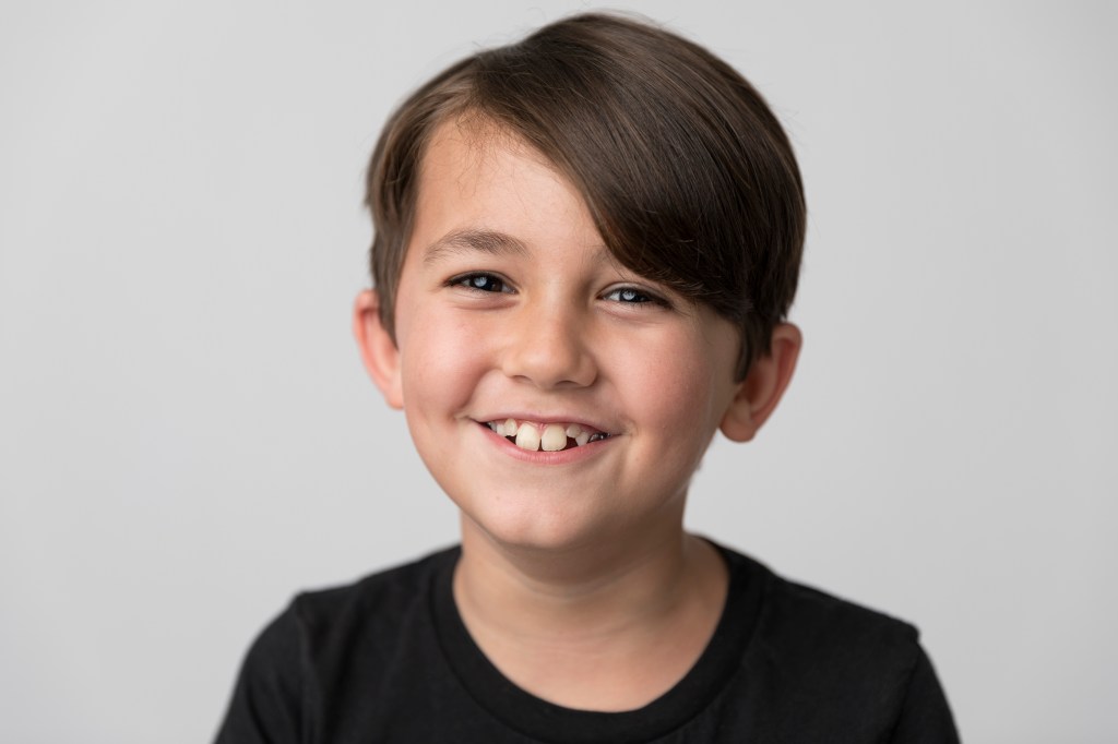 Pose 5 of 6 of a students fine art school photo gallery album.  Students typically receive 4-6 different expressions as part of their personal gallery.