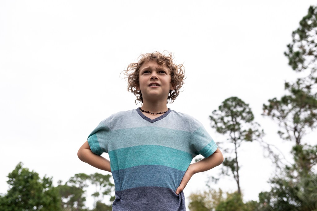 Carson, waiting patiently for the next frisbee throw.