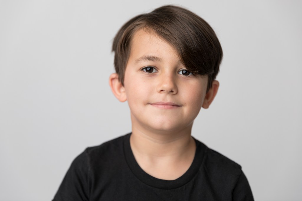 Pose 4 of 6 of a students fine art school photo gallery album.  Students typically receive 4-6 different expressions as part of their personal gallery.